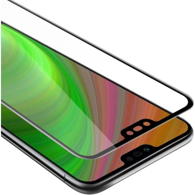 Afbeelding van Cadorabo Screenprotector geschikt voor Honor 10 Volledig scherm pantserfolie Beschermfolie in TRANSPARANT met ZWART Gehard (Tempered) display beschermglas 9H hardheid 3D Touch