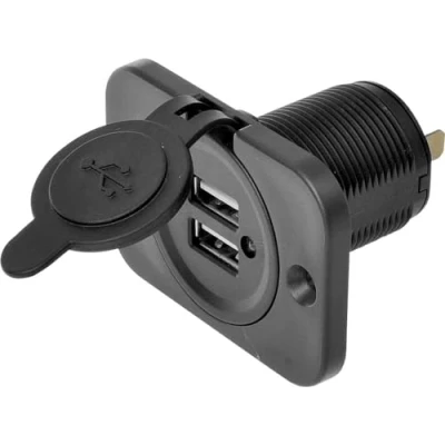Afbeelding van IWH 019006 USB dubbel inbouwstopcontact 12/24 Volt 21100 mA Stroombelasting (max.): 2.0 A