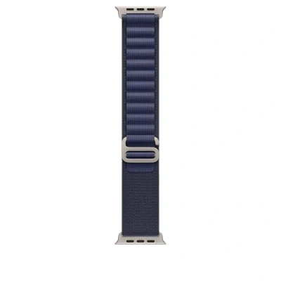 Afbeelding van Apple Watch 49mm Alpine Loop M Natural Titanium Finish Navy