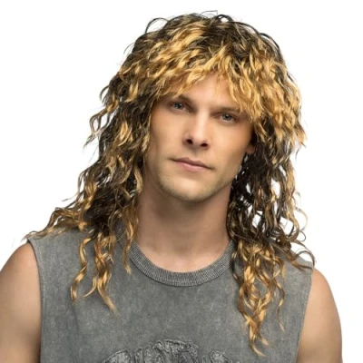 Afbeelding van Boland Pruik Keith Golvend Lang Mannen Rocker