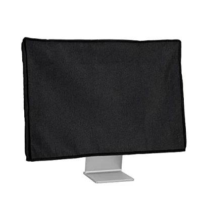 Afbeelding van kwmobile beschermhoes Monitor geschikt voor 24 26&quot; Computerscherm cover van linnen Computer accessoires PC scherm hoes in zwart