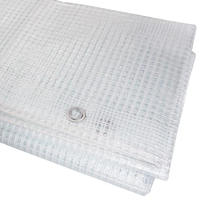 Afbeelding van Transparant afdekzeil, 3 x m, waterdicht, 100 g/m², met oogjes, autozeil, multifunctioneel zeil