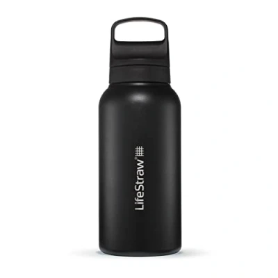 Afbeelding van LifeStraw Go Series Thermosfles van roestvrij staal voor reizen en dagelijks gebruik, verwijdert bacteriën, parasieten microplastics, verbetert de smaak, 1 l