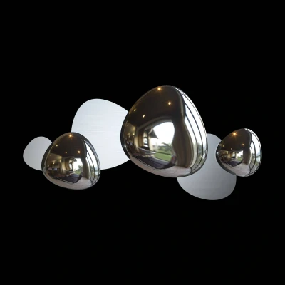 Afbeelding van Maytoni Jack stone LED wandlamp, 79 cm, nikkel