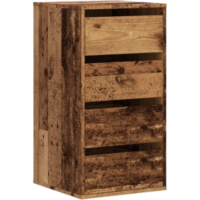 Afbeelding van Ladekast 40x41x76 cm bewerkt hout oud houtkleurig