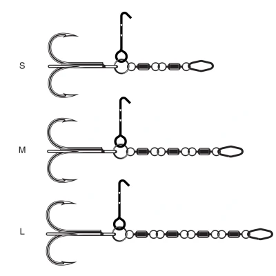 Afbeelding van VMC Pike Chain Rig Stinger S (7cm) Roofvis onderlijnen