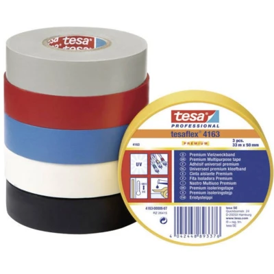 Afbeelding van tesa PREMIUM 04163 00188 92 Isolatietape tesaflex 4163 Wit (l x b) 33 m 15 mm 1 stuk(s)