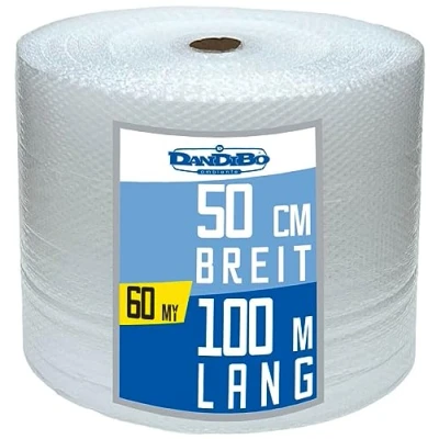 Afbeelding van Luchtkussenfolie, 50 cm x 100 m, 60 micron dik