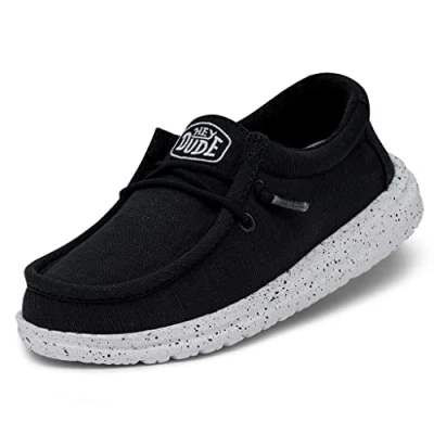 Afbeelding van Hey Dude Wally Youth Slub Lona schoenen Moc ToeBoy, Navy Blauw