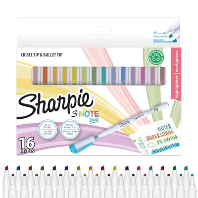 Image de Marqueur et Surligneur Sharpie S. Note Duo Blister de 16