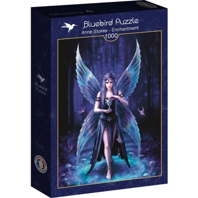 Afbeelding van Anne Stokes puzzel 1000 stukjes Enchantment Bluebird