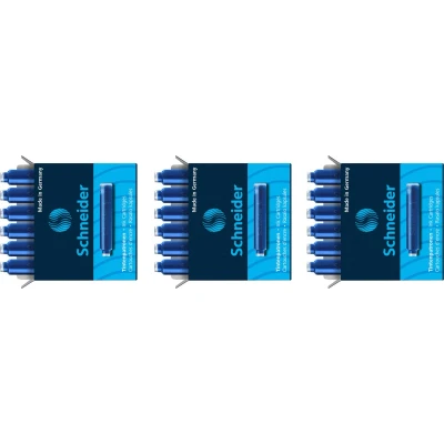 Afbeelding van Schneider inktpatronen 3 doosjes x 6 stuks blauw S 76603