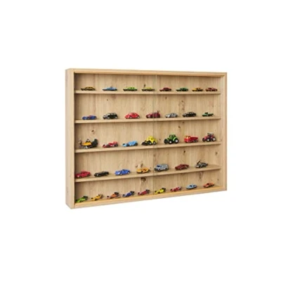 Afbeelding van Interlink Vitrine Collecty 80 x 9,5 60 cm Spaanplaathout Zandkleur Bruin 80cm