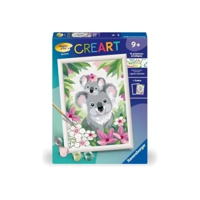 Image de CreArt Kids 18x24cm Maman koala et son bébé, Kit de peinture par numéros Numéro d&#039;Art, Des 9 ans, 25833,
