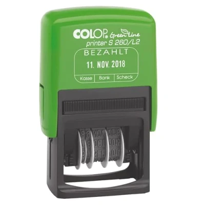 Afbeelding van Colop, Stempel, Datumstempel zelfinktende S260 Stempeloppervlakte afmetingen: 45 x 24 mm Stempelschrift kleur...