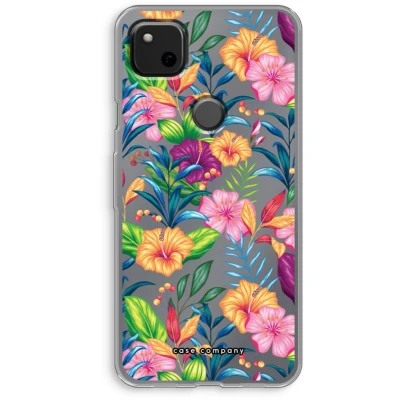 Afbeelding van Case Company® hoesje geschikt voor Google Pixel 4a Tropisch 2 Soft Cover Telefoonhoesje Bescherming aan alle Kanten en Schermrand