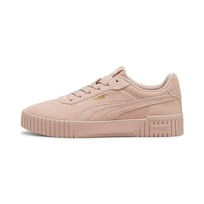 Afbeelding van Puma Carina 2.0 Sneakers laag, Dames, Maat: 37, Rose quartz/gold Veloursleer