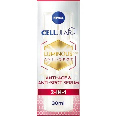 Image de NIVEA Luminous 630 Sérum anti Âge &amp; Taches (1 x 30 ml), visage lissant et hydratant, Soin âge au Thiamidol Acide Hyaluronique