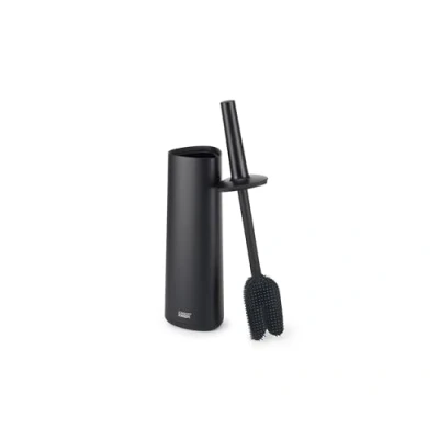 Afbeelding van Joseph Flex 360, toiletborstelset en houder, borstelkop vervangbaar, druppelvrij, anti verstopping, drievoudige werking, mat zwart