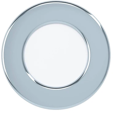 Afbeelding van EGLO, Wandlamp + plafondlamp, LED inbouwarmatuur IP44 2,7W 3000Kchrom 230V Abstr 110 (330 lm)