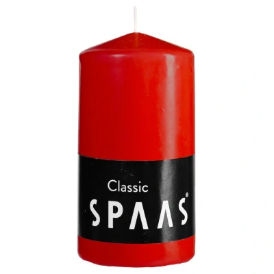 Afbeelding van Spaas Cilinderkaars 60/150 Ø60x150 mm Branders Rood Ca. 45 H