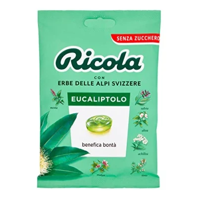 Afbeelding van 6 x Ricola Eucaliptolo eucalyptol en verfrissende menthol zonder suiker, 70 g