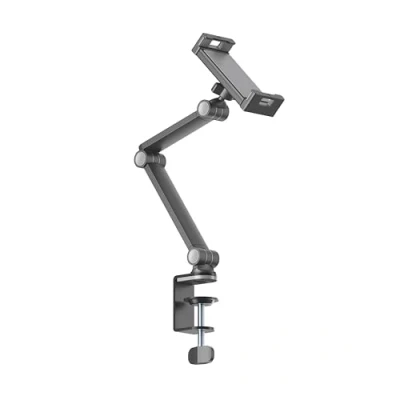 Afbeelding van PureMounts® Tafelstandaard voor tablets, tablets van 4,7 inch tot 12,9 inch, 360 graden draaibaar, draagvermogen 1 kg, siliconen pad, zwart