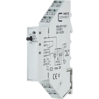 Afbeelding van Metz Connect 11070813 Koppelelement 24, 24 V/AC, V/DC (max) 1x wisselcontact 1 stuk(s)