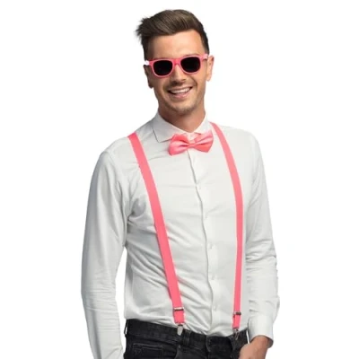 Afbeelding van Boland Accessoireset neon roze Neon,Roze Volwassenen Unisex