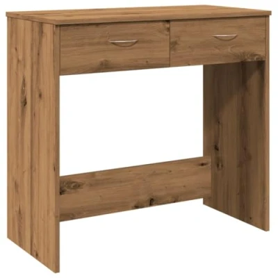 Afbeelding van Bureau 80x40x75 cm bewerkt hout artisanaal eikenkleurig