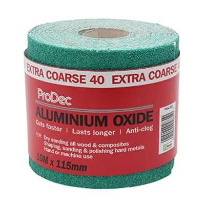 Afbeelding van ProDec Schuurpapier rol 10m x 115mm korrel 40 extra dik aluminiumoxide groen