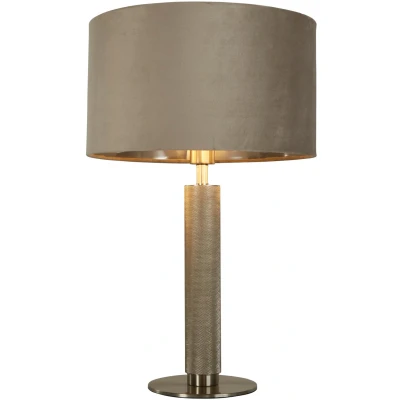Afbeelding van Searchlight London Tafellamp Ø 38 X 63 Cm Zilver En Taupe