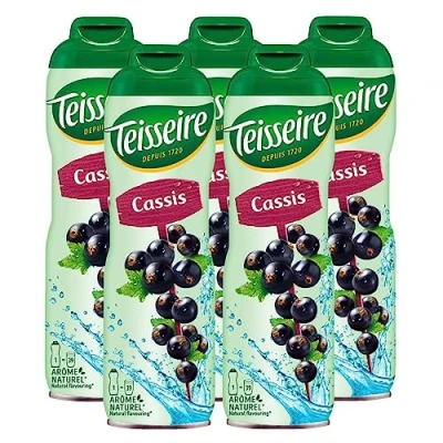 Afbeelding van Teisseire Zwarte bessen/zwarte bessen dranksiroop 600 ml siroop met fruitsmaak (5 stuks)