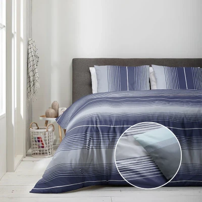 Afbeelding van Dekbedovertrek Tweed Lanes 2 persoons (200x220 cm) Katoen Strepen Luna Bedding Ga naar Dekbed Discounter.nl &amp; Profiteer Nu