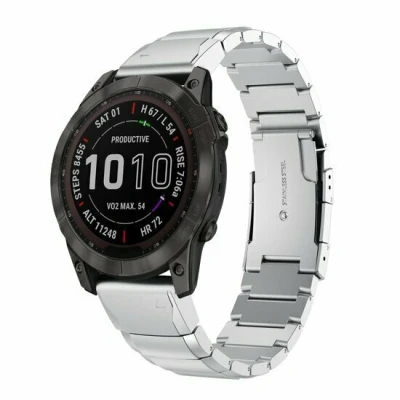 Afbeelding van Stainless steel schakelband Zilver Garmin Forerunner 745 / 935 945 955 965