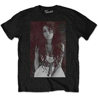 Afbeelding van Amy Winehouse Back To Black Chalk Board Heren T shirt XL Zwart