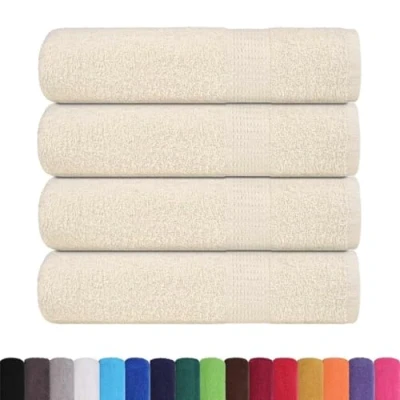 Afbeelding van vidaXL Badhanddoeken 4 st 100x150 cm 360 g/m² 100% katoen crèmekleurig