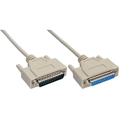 Afbeelding van Premium seriële RS232 verlengkabel 25 pins SUB D (m) (v) / gegoten connectoren 1,8 meter