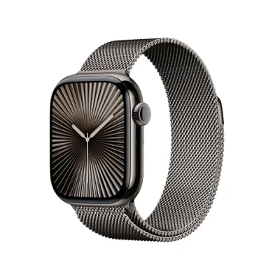Image de Apple Watch Series 10 4G 42mm Slate Titanium (Bracelet Milanais Gris)