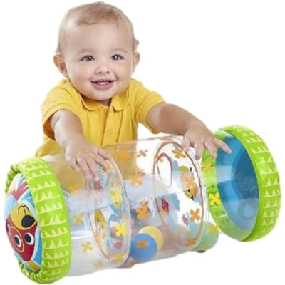 Afbeelding van Opblaasbaar speelgoed met wielen voor baby&#039;s, kruipend kruipende en klimbal peuters, beste educatieve spellen, rol 3 36 maanden, kerst verjaardagscadeaus