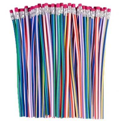Afbeelding van THE TWIDDLERS 70 Buigzame Kinderpotloden voor Feestjes &amp; Traktaties Cadeautjes Jongens Meisjes