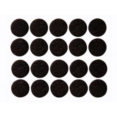 Afbeelding van Vilt Ø 20 mm stuks (Rond, Zelfklevend, Zwart)