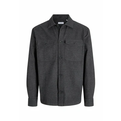 Afbeelding van Jack &amp; Jones Overhemd, Heren, Maat: XS, Dark grey melange