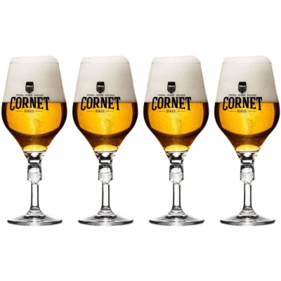 Afbeelding van CORNET 33cl Bierglas Bierglazen Set 4 Pack Hoog Design Vaatwasmachinebestendig Ideaal voor Speciaalbier