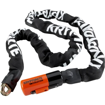 Afbeelding van Kryptonite Evolution 1012 Ketting met Geïntegreerd Slot ART 3 Kettingslot Fiets Fietsslot Elektrische 120 cm Staal Zwart