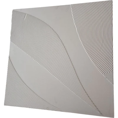 Afbeelding van Furnilux Wanddeco Tazi klein Wit 45 x 3 cm