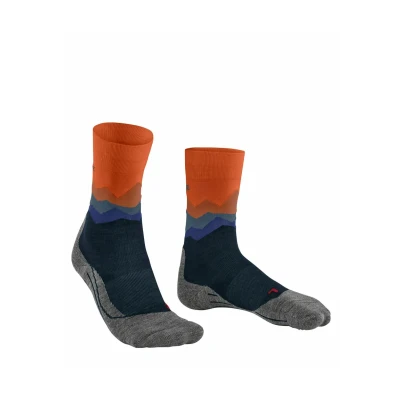 Afbeelding van FALKE TK2 Wandelsokken anti blaren, medium padding merinowol sportsokken heren blauw Maat 39 41