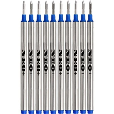 Afbeelding van NEO+ Navullingen voor pennen compatibel met Montblanc de Walze schrijflijnen: Solitaire, Noblesse, Generation, Duft, Bohème, Classic en StarWalker, Jinhao, Gullor Rollerball (10 blauwe inkt)