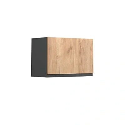 Afbeelding van Vicco Hangkast R Line, Krachtige eik goud/Antraciet, 60 cm J vorm, plat