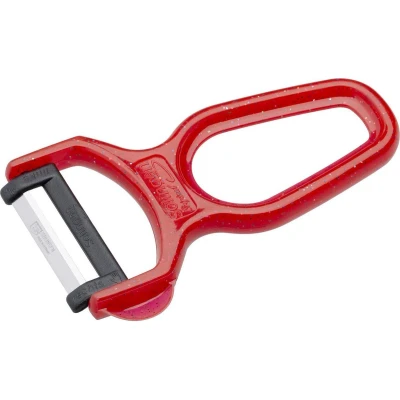 Afbeelding van RÖR Solingen Dunschiller RVS Lemmet 5 cm Heft Kunststof Rood Glitter